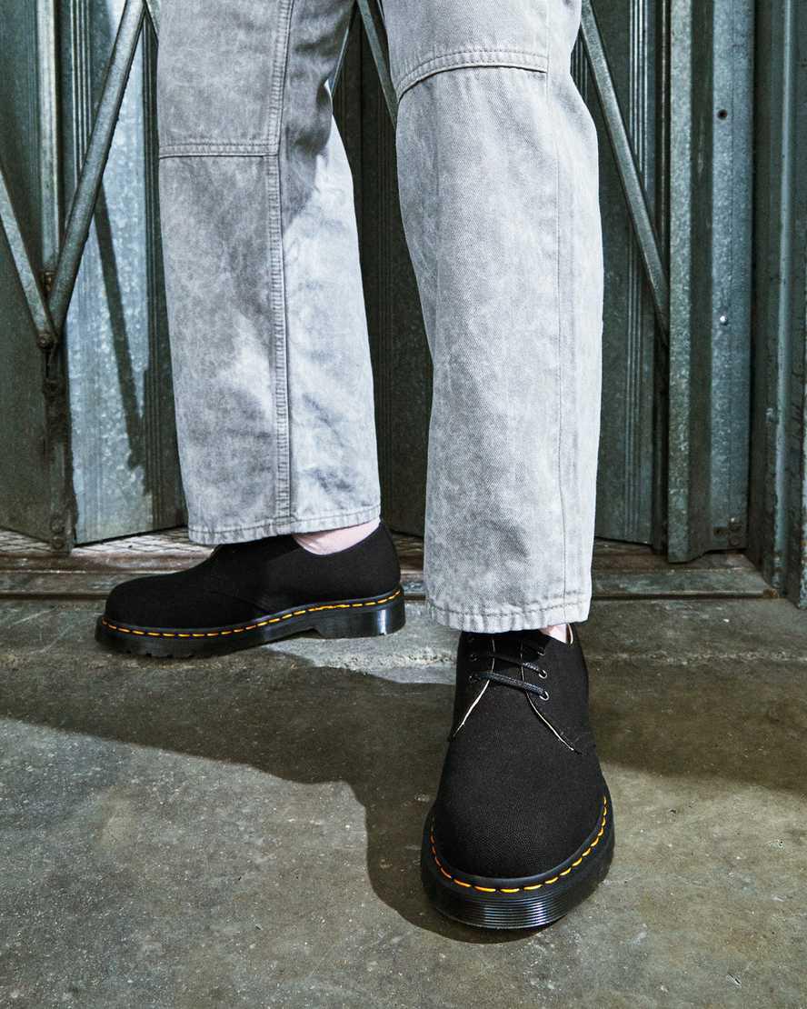 Zapatos Oxford Dr Martens 1461 Canvas Mujer Negras  España |  48965-MVQU