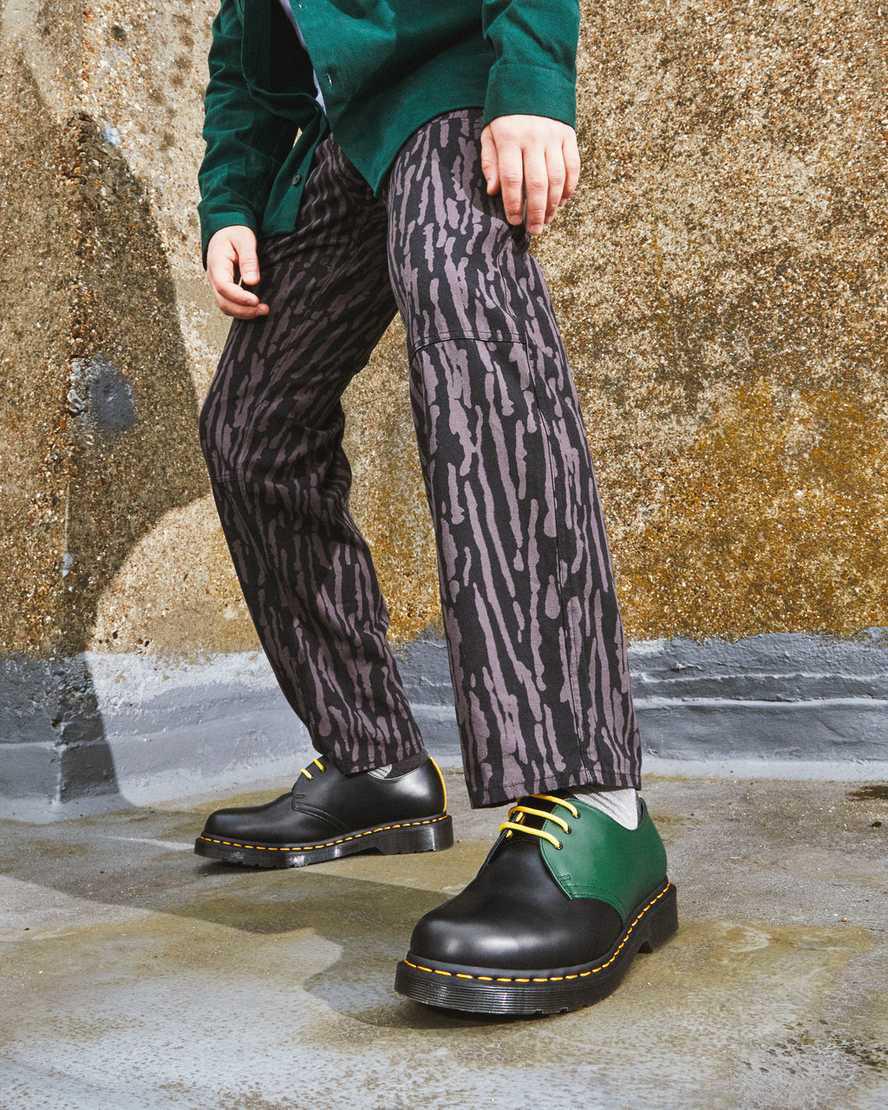 Zapatos Oxford Dr Martens 1461 Contrast Smooth Leather Hombre Negras  España |  65803-BRZN