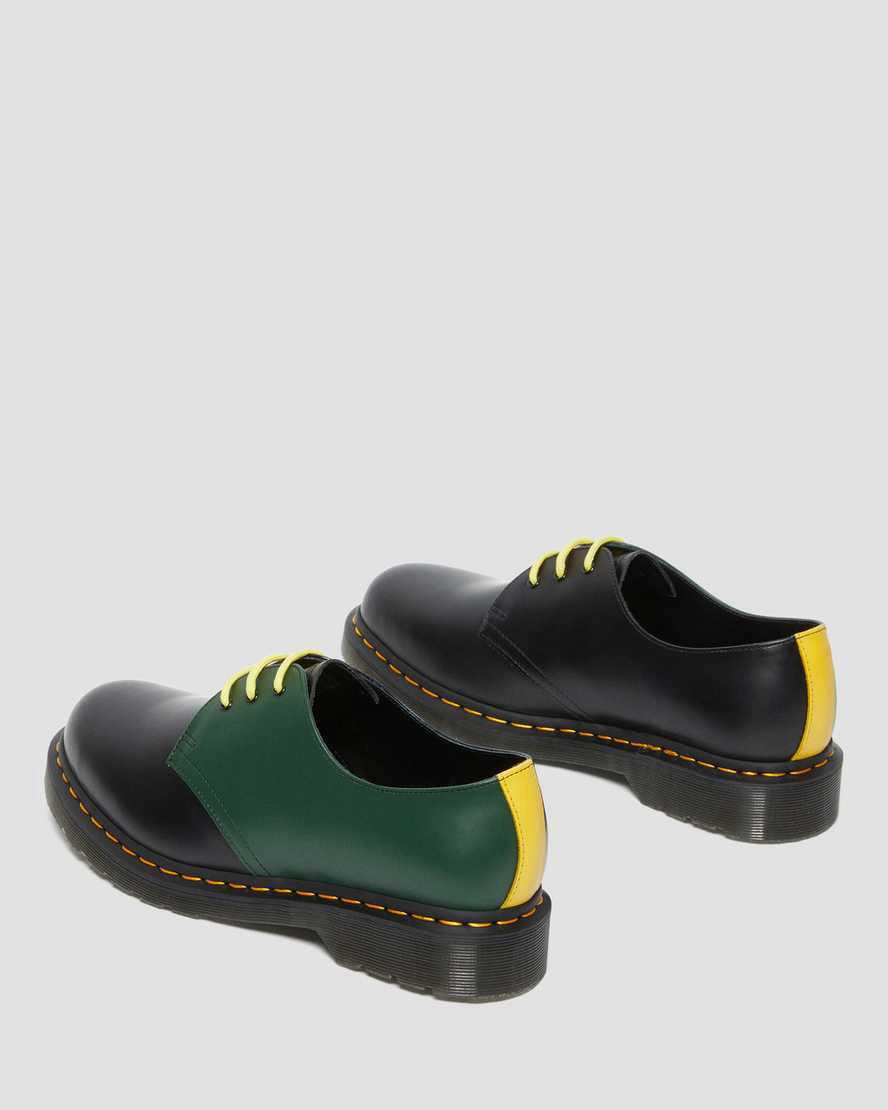 Zapatos Oxford Dr Martens 1461 Contrast Smooth Leather Hombre Negras  España |  65803-BRZN