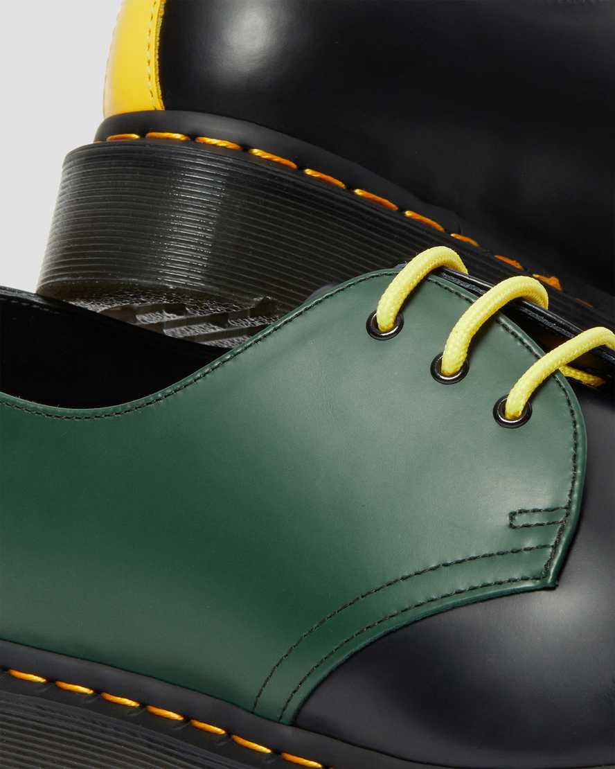 Zapatos Oxford Dr Martens 1461 Contrast Smooth Leather Mujer Negras  España |  93725-WEZA