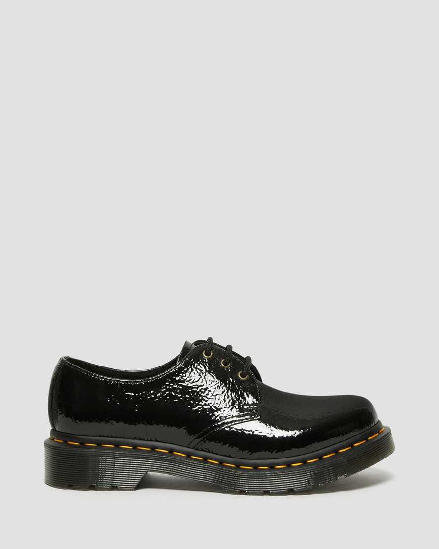 Zapatos Oxford Dr Martens 1461 Distressed Patent Mujer Negras  España |  48690-OBKJ