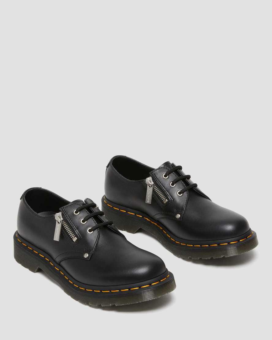 Zapatos Oxford Dr Martens 1461 Double Zip Leather Mujer Negras  España |  57120-UCPY