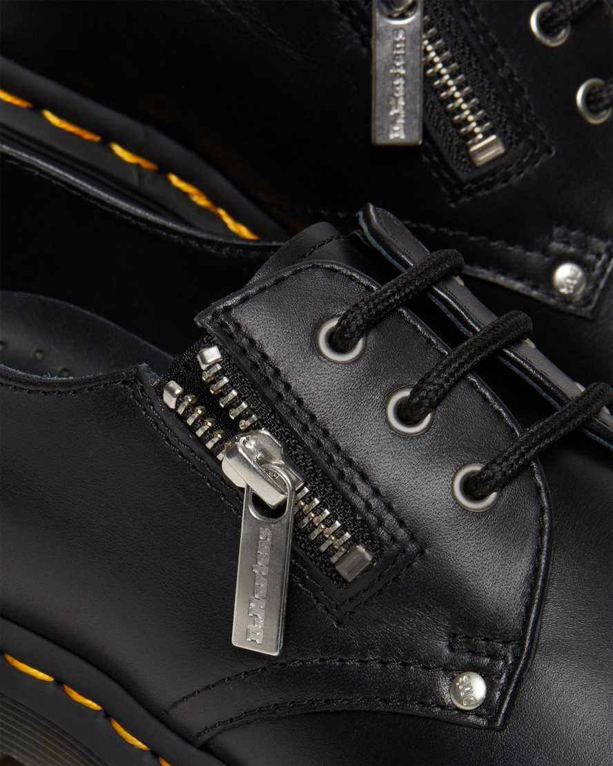 Zapatos Oxford Dr Martens 1461 Double Zip Leather Mujer Negras  España |  57120-UCPY