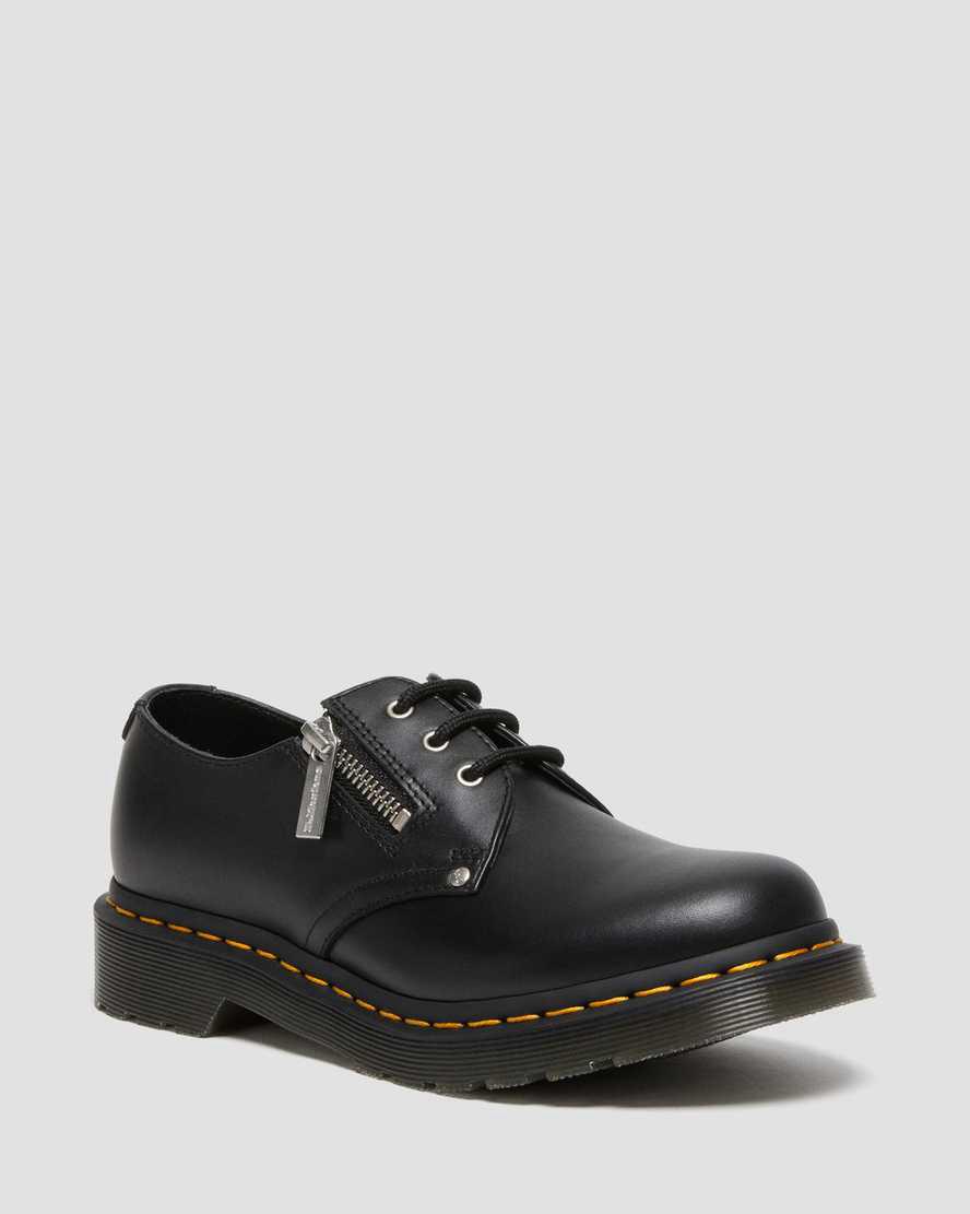 Zapatos Oxford Dr Martens 1461 Double Zip Leather Mujer Negras  España |  57120-UCPY