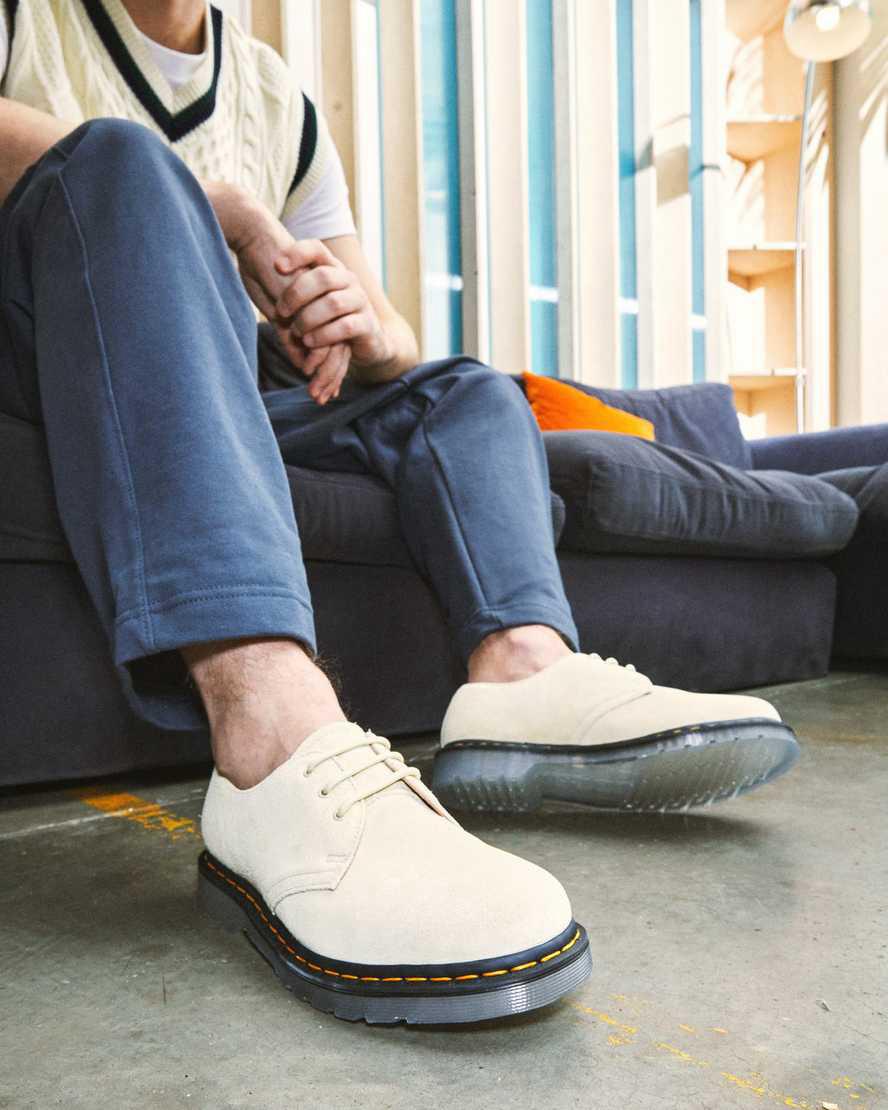 Zapatos Oxford Dr Martens 1461 Iced Suede Mujer Kaki Creme  España |  87624-YTKO