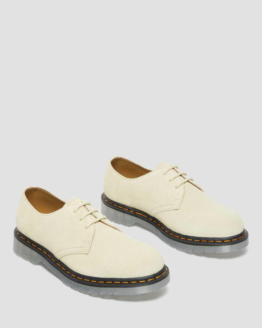 Zapatos Oxford Dr Martens 1461 Iced Suede Mujer Kaki Creme  España |  87624-YTKO