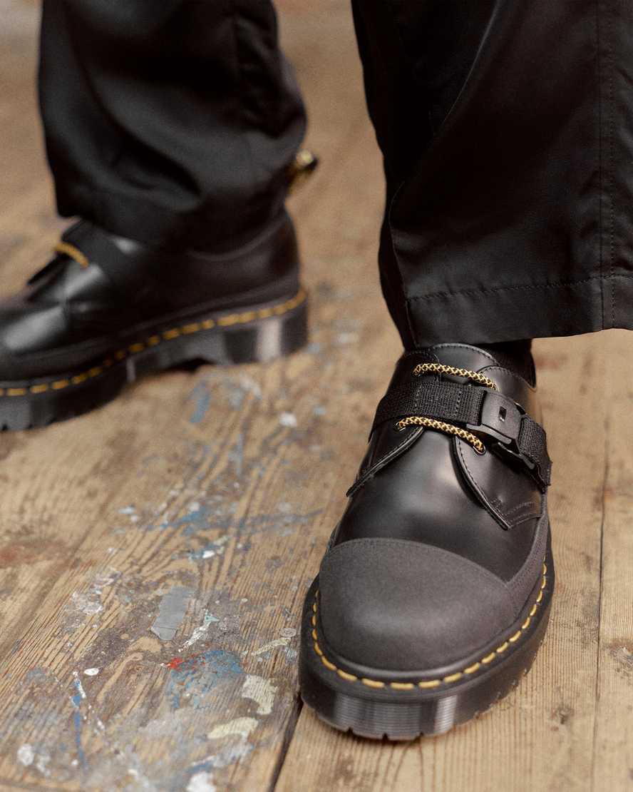 Zapatos Oxford Dr Martens 1461 Made In England Bex Tech Smooth Leather Hombre Black/Dual Original  España |  32401-MERQ
