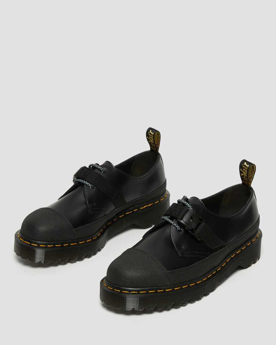Zapatos Oxford Dr Martens 1461 Made In England Bex Tech Smooth Leather Hombre Black/Dual Original  España |  32401-MERQ