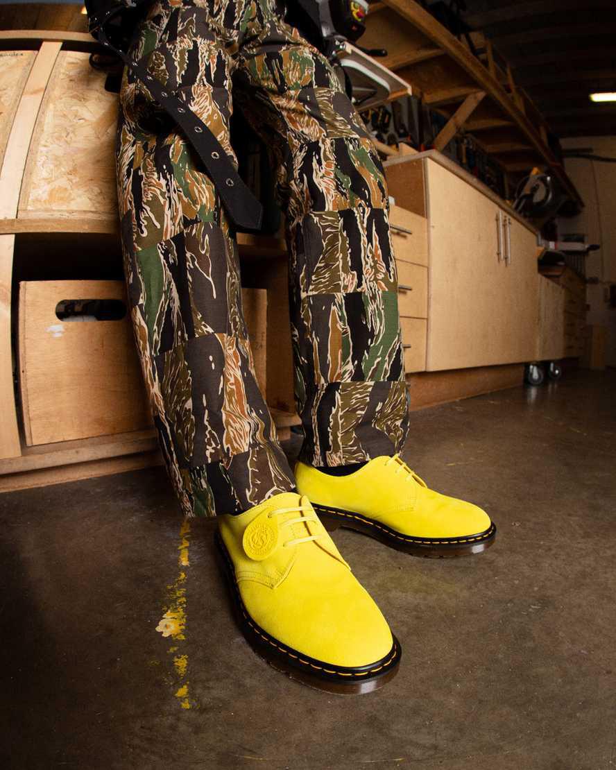 Zapatos Oxford Dr Martens 1461 Made in England Buck Suede Hombre Amarillo  España |  07853-JETH