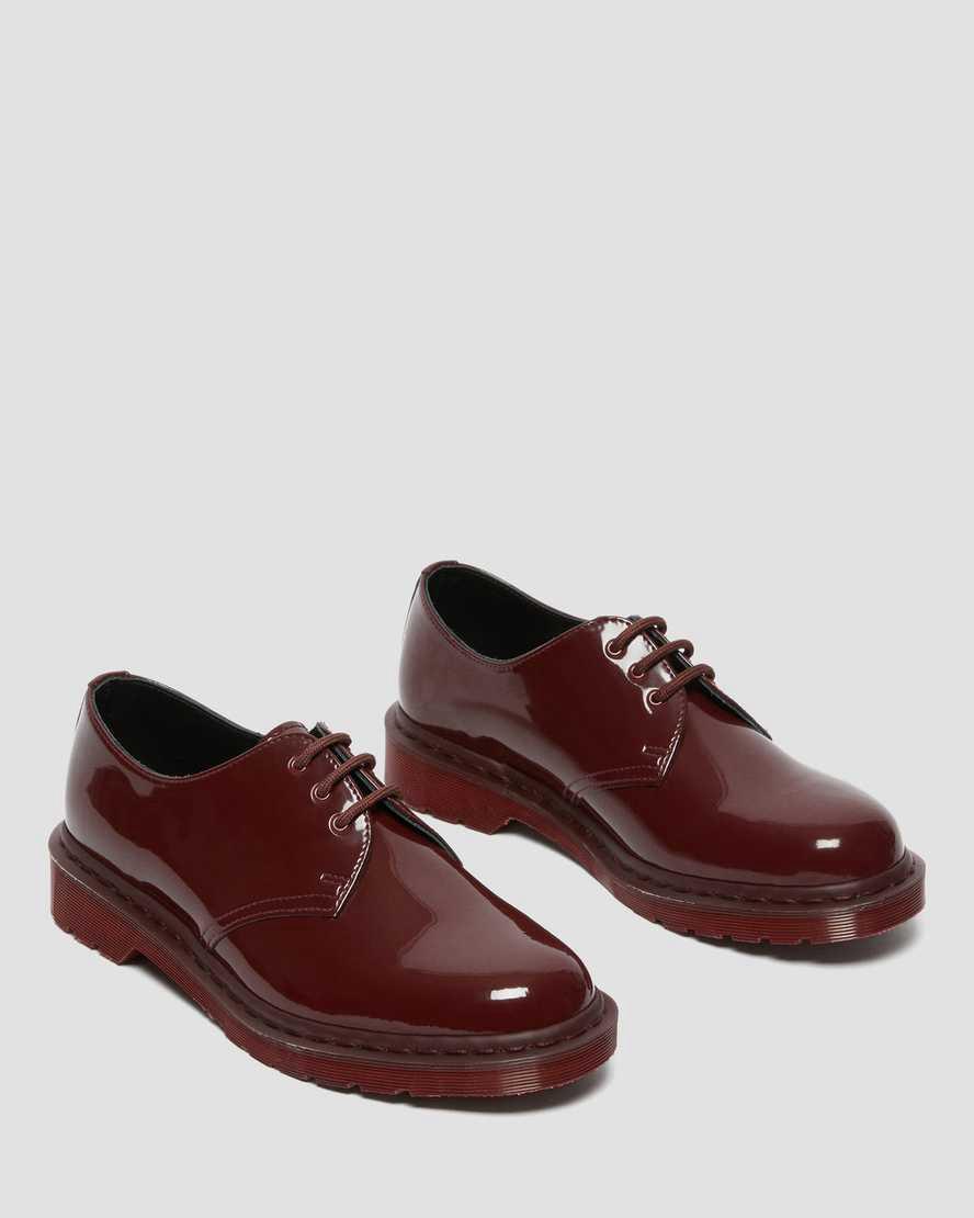 Zapatos Oxford Dr Martens 1461 Made in England Mono Patent Leather Mujer Rojas  España |  09356-KMQG