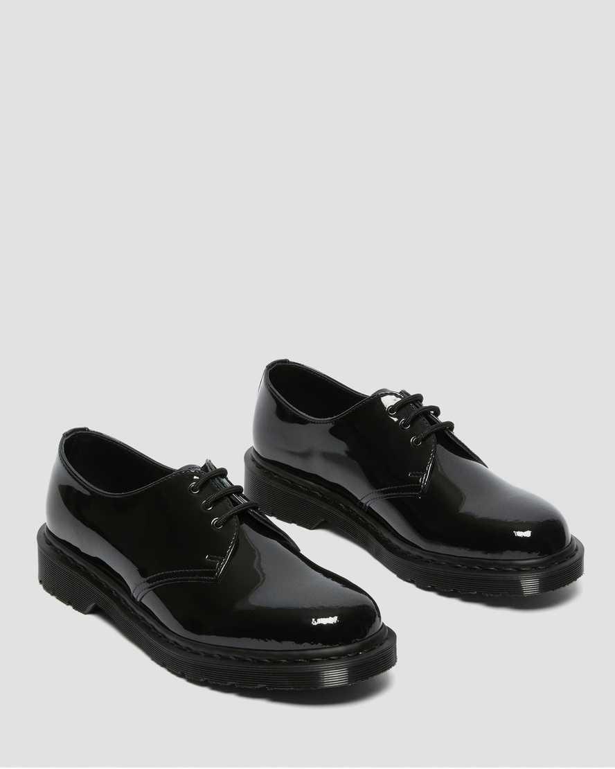 Zapatos Oxford Dr Martens 1461 Made in England Mono Patent Leather Mujer Negras  España |  21846-QLWU