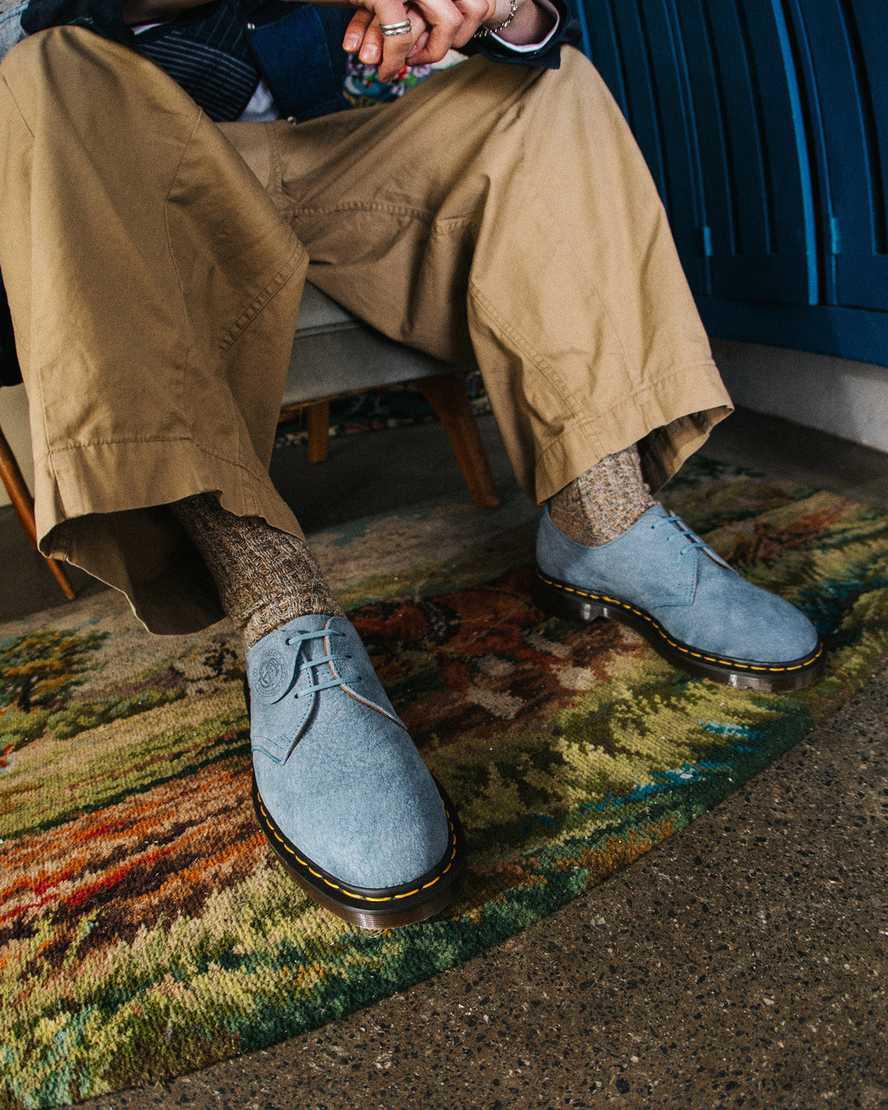 Zapatos Oxford Dr Martens 1461 Made in England Nubuck Leather Hombre Azules  España |  28041-TYZR