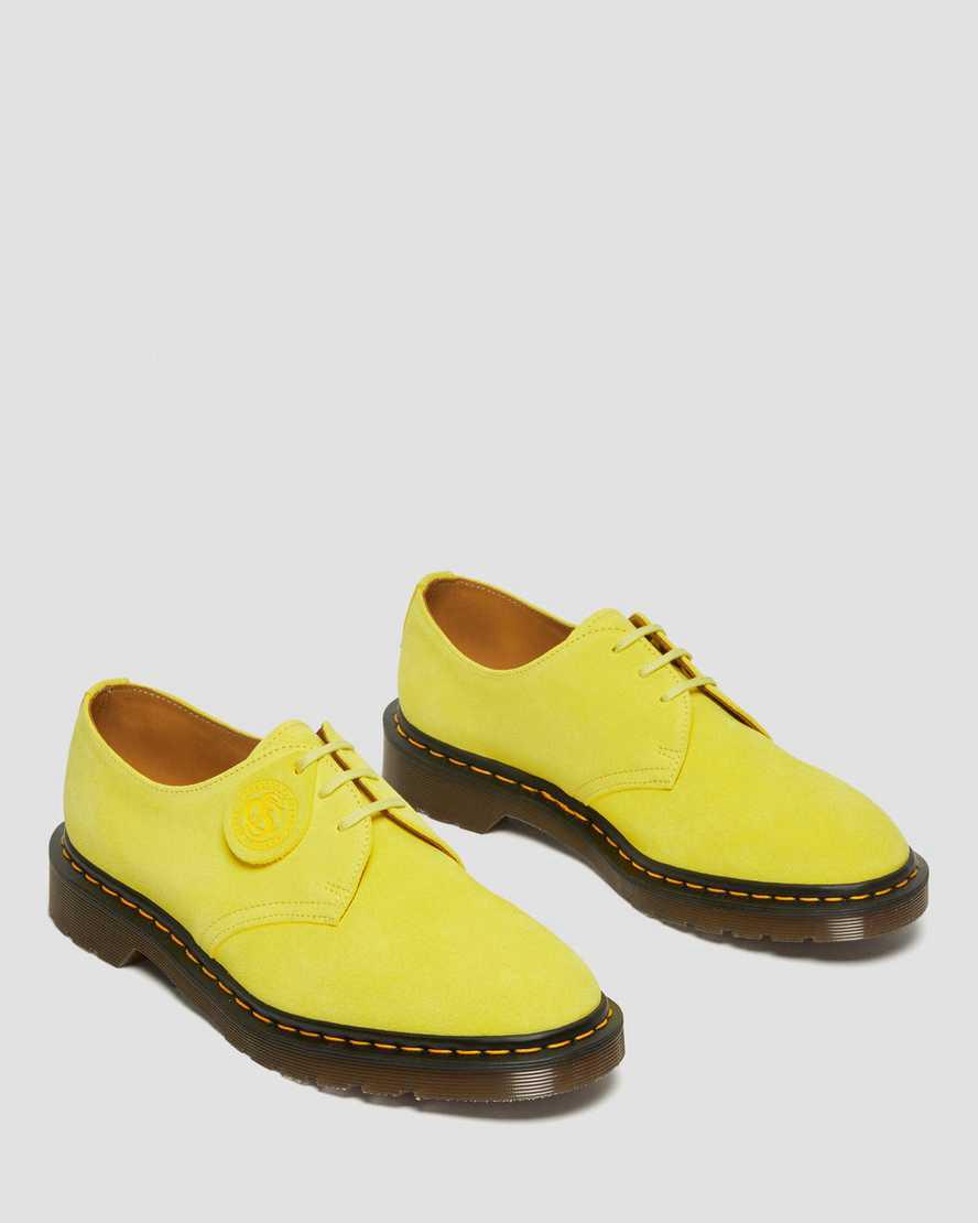 Zapatos Oxford Dr Martens 1461 Made in England Buck Suede Mujer Amarillo  España |  54170-GASR