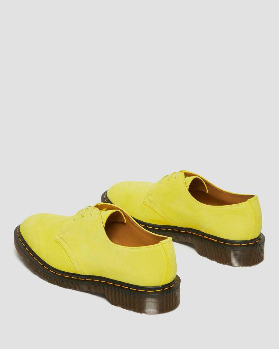 Zapatos Oxford Dr Martens 1461 Made in England Buck Suede Mujer Amarillo  España |  54170-GASR