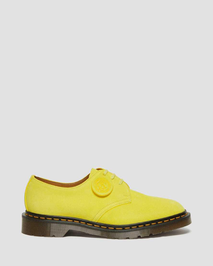 Zapatos Oxford Dr Martens 1461 Made in England Buck Suede Mujer Amarillo  España |  54170-GASR
