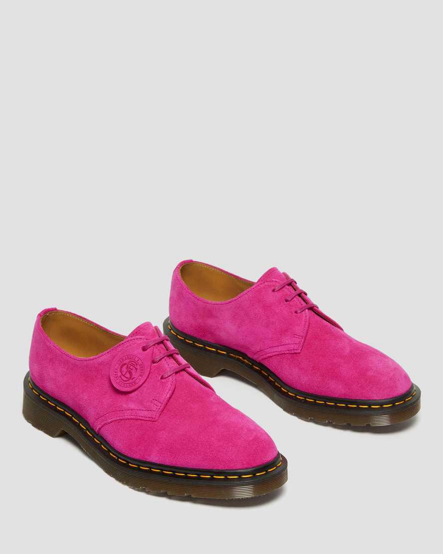 Zapatos Oxford Dr Martens 1461 Made in England Buck Suede Mujer Rosas  España |  69815-SQXI