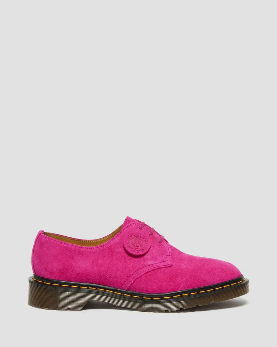Zapatos Oxford Dr Martens 1461 Made in England Buck Suede Mujer Rosas  España |  69815-SQXI