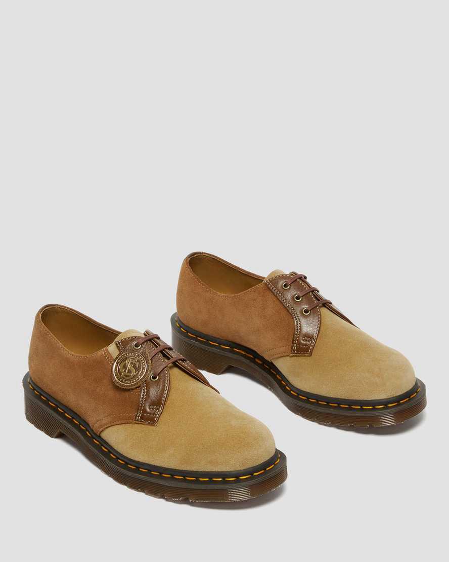 Zapatos Oxford Dr Martens 1461 Made in England Suede Oxford Leather Mujer Verde Menta Marrones  España |  71954-VHDB