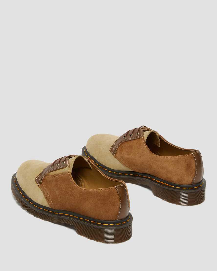 Zapatos Oxford Dr Martens 1461 Made in England Suede Oxford Leather Mujer Verde Menta Marrones  España |  71954-VHDB