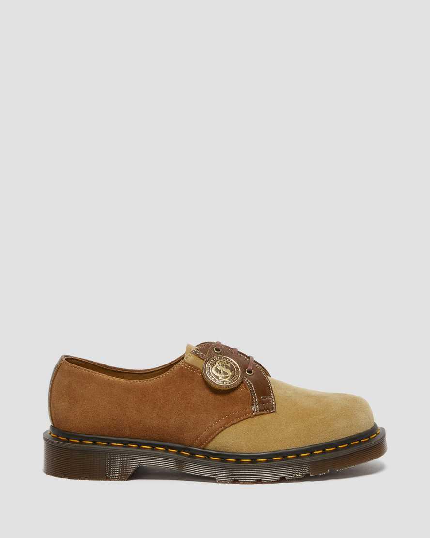 Zapatos Oxford Dr Martens 1461 Made in England Suede Oxford Leather Mujer Verde Menta Marrones  España |  71954-VHDB