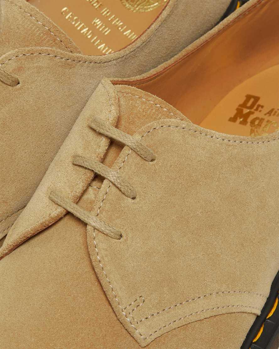 Zapatos Oxford Dr Martens 1461 Made in England Buck Suede Mujer Beige  España |  74619-LJKB