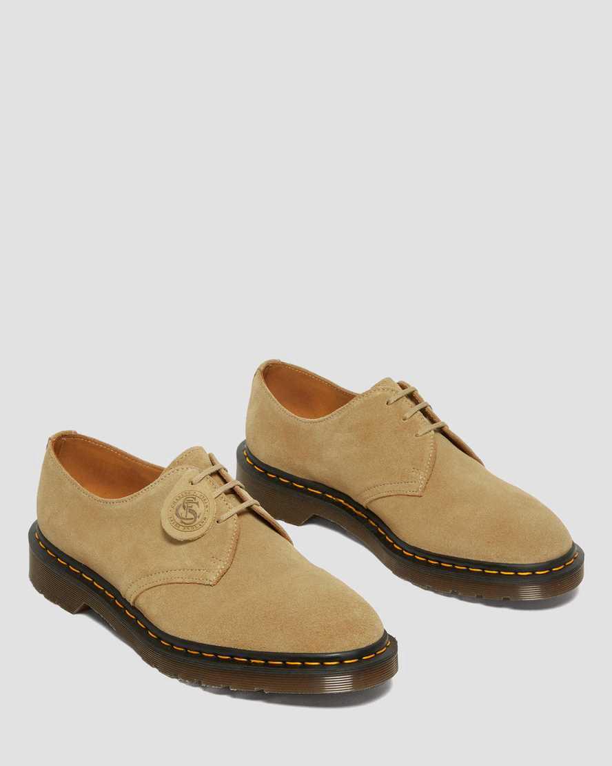 Zapatos Oxford Dr Martens 1461 Made in England Buck Suede Mujer Beige  España |  74619-LJKB