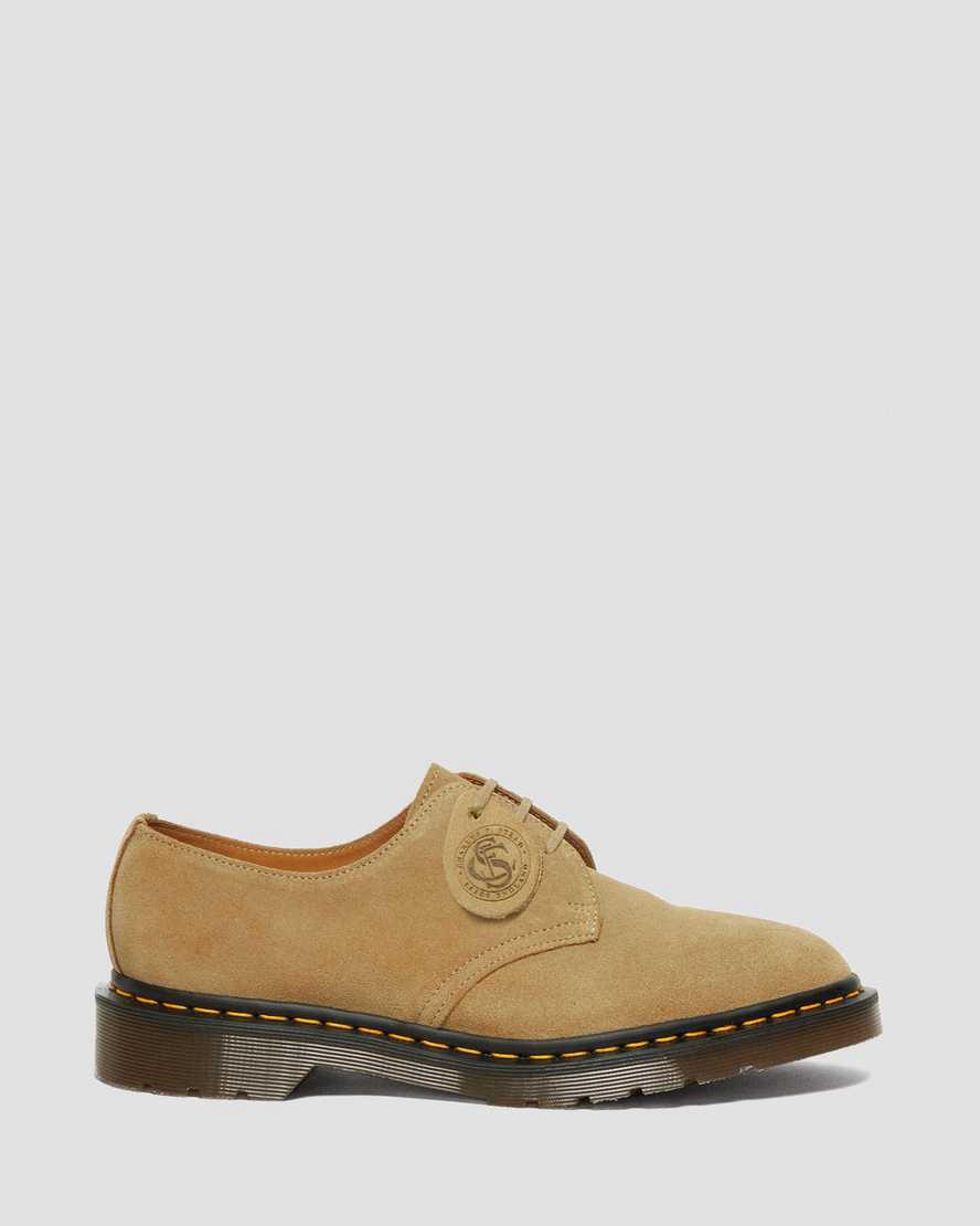 Zapatos Oxford Dr Martens 1461 Made in England Buck Suede Mujer Beige  España |  74619-LJKB