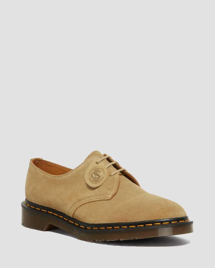 Zapatos Oxford Dr Martens 1461 Made in England Buck Suede Mujer Beige  España |  74619-LJKB