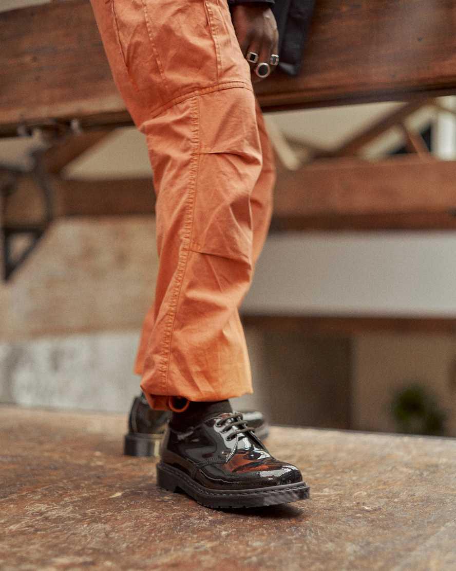 Zapatos Oxford Dr Martens 1461 Made in England Mono Patent Leather Hombre Negras  España |  81657-PQTG