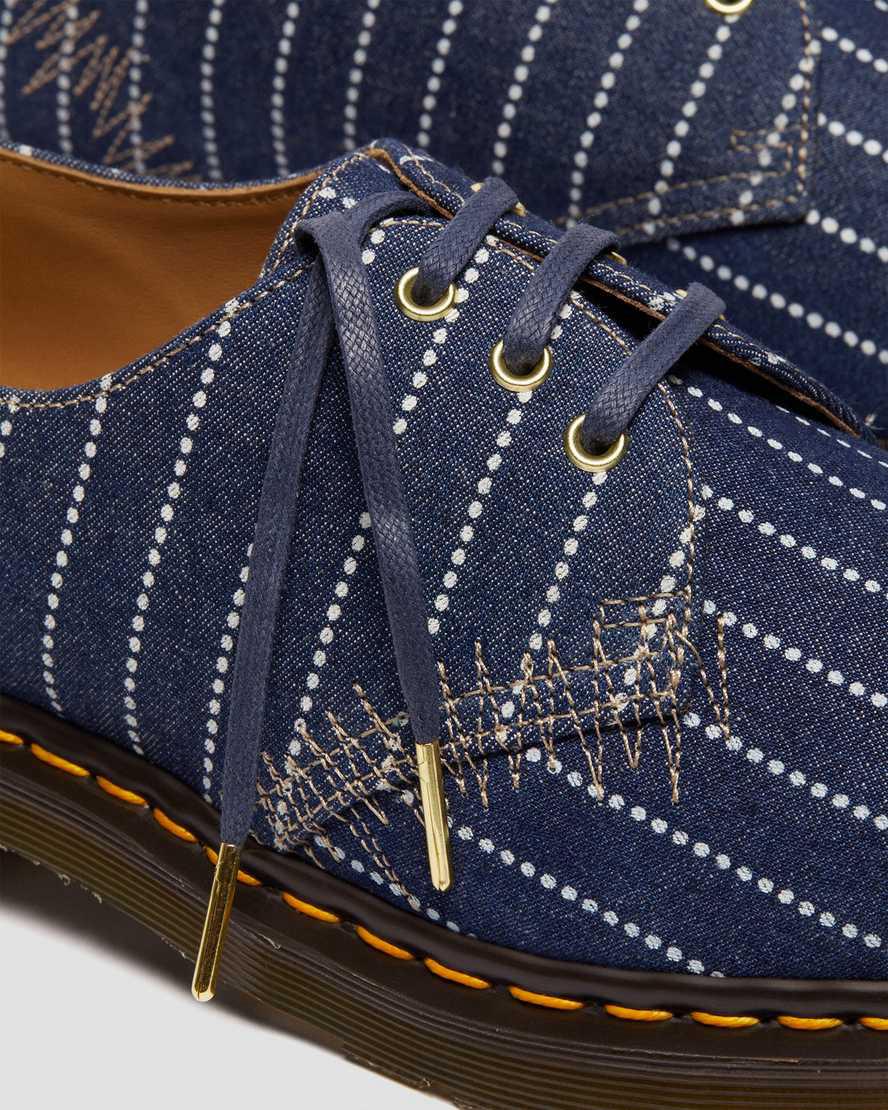 Zapatos Oxford Dr Martens 1461 Made in England Pinstripe Mujer Azules Oscuro  España |  86459-PYLD