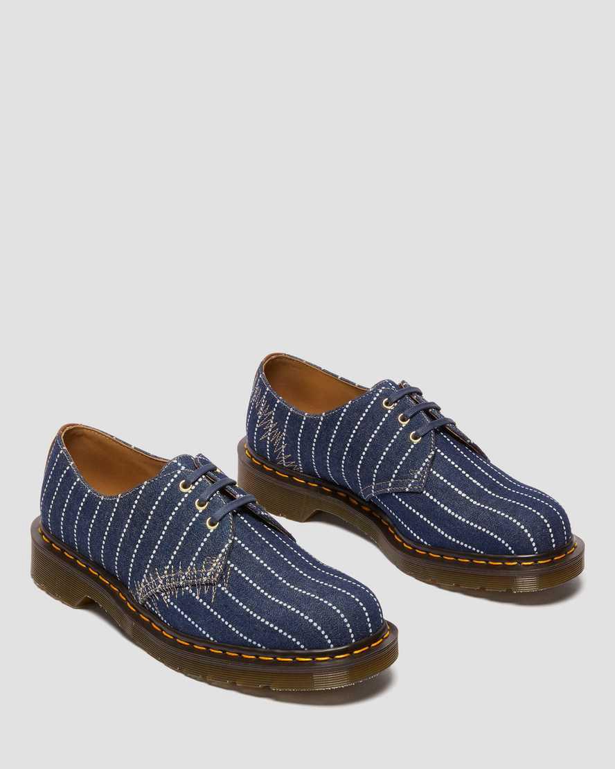 Zapatos Oxford Dr Martens 1461 Made in England Pinstripe Mujer Azules Oscuro  España |  86459-PYLD