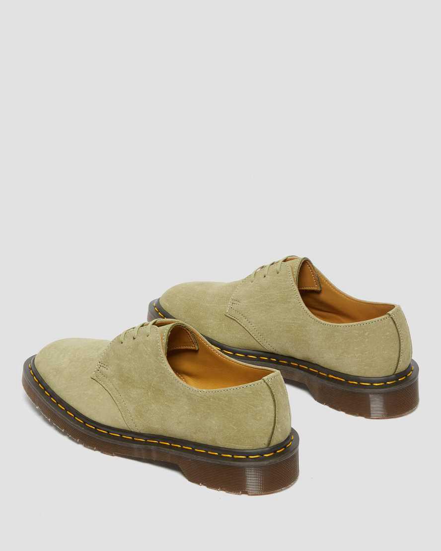 Zapatos Oxford Dr Martens 1461 Made in England Nubuck Leather Mujer Verde  España |  95204-LUDC