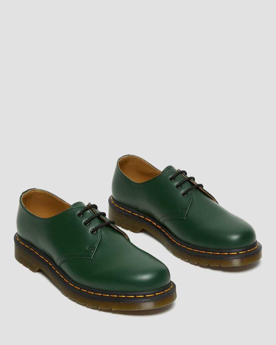 Zapatos Oxford Dr Martens 1461 Smooth Leather Mujer Verde  España |  06738-QSPK