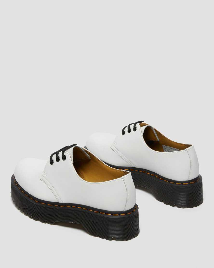 Zapatos Oxford Dr Martens 1461 Smooth Leather Platform Mujer Blancas  España |  09325-BHYF
