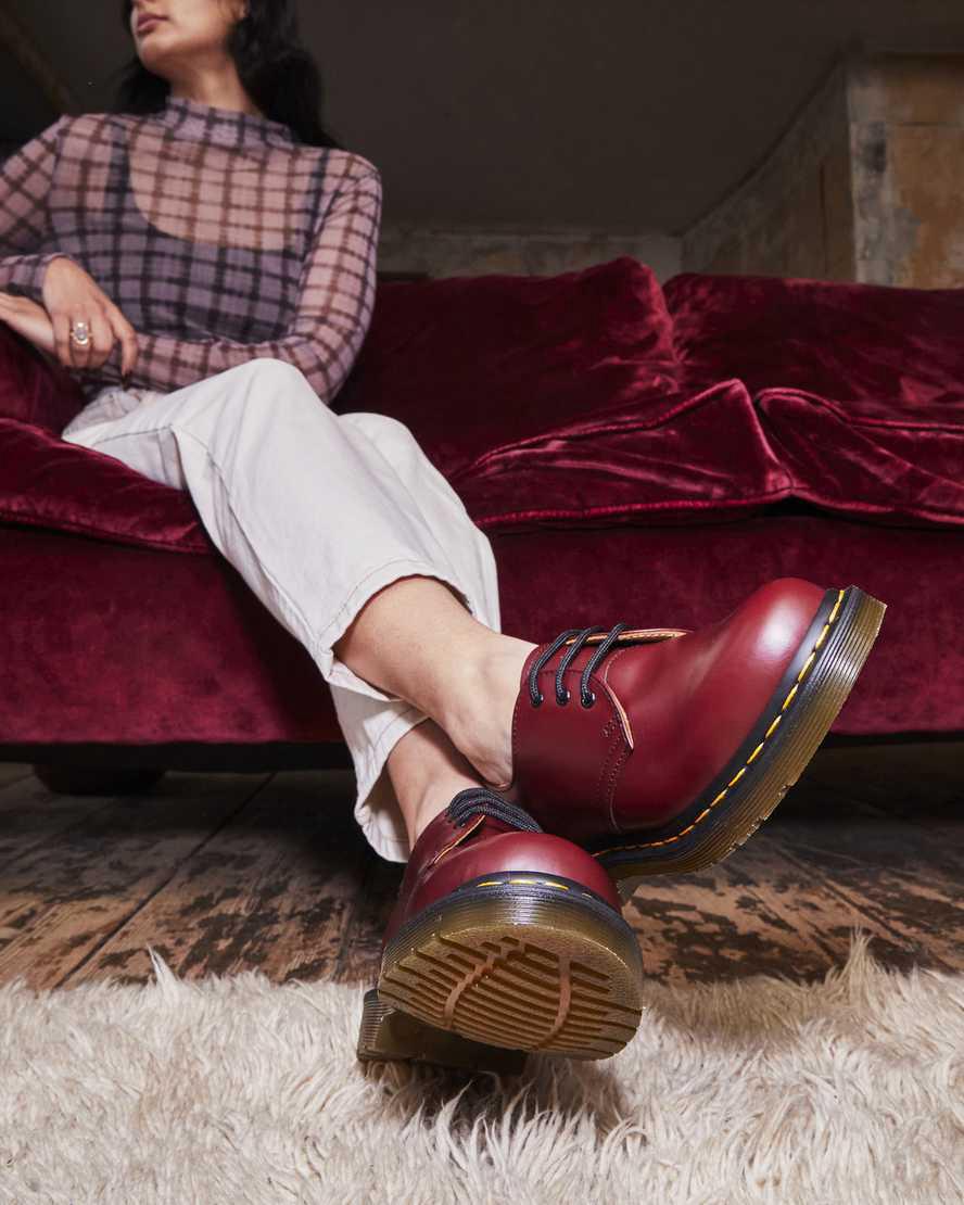 Zapatos Oxford Dr Martens 1461 Smooth Leather Mujer Rojas  España |  17859-NGOK