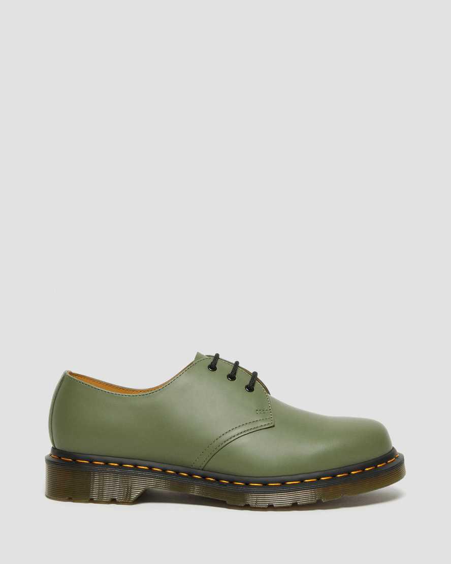 Zapatos Oxford Dr Martens 1461 Smooth Leather Mujer Kaki Verde  España |  23184-ULKF