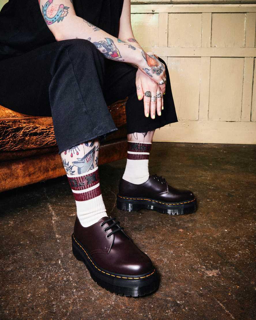 Zapatos Oxford Dr Martens 1461 Smooth Leather Platform Hombre Burdeos  España |  31204-PECZ