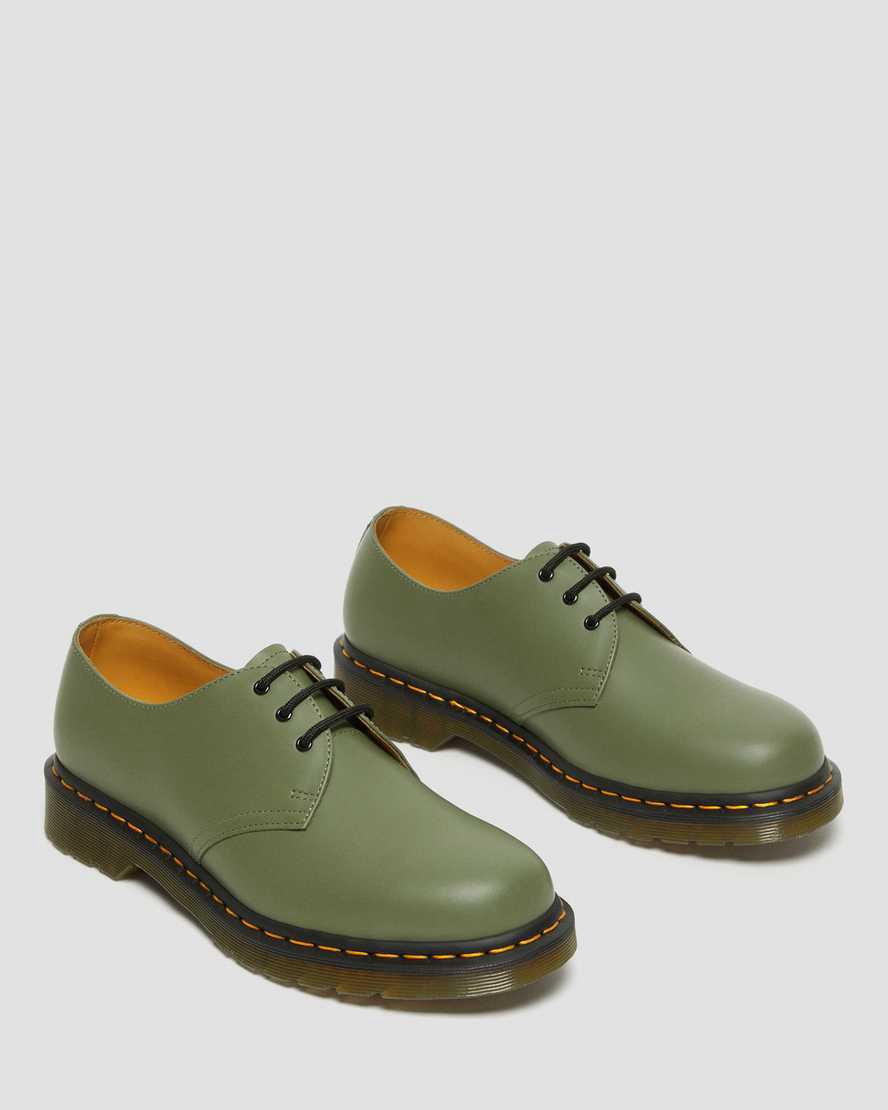 Zapatos Oxford Dr Martens 1461 Smooth Leather Hombre Kaki Verde  España |  97514-JCWZ