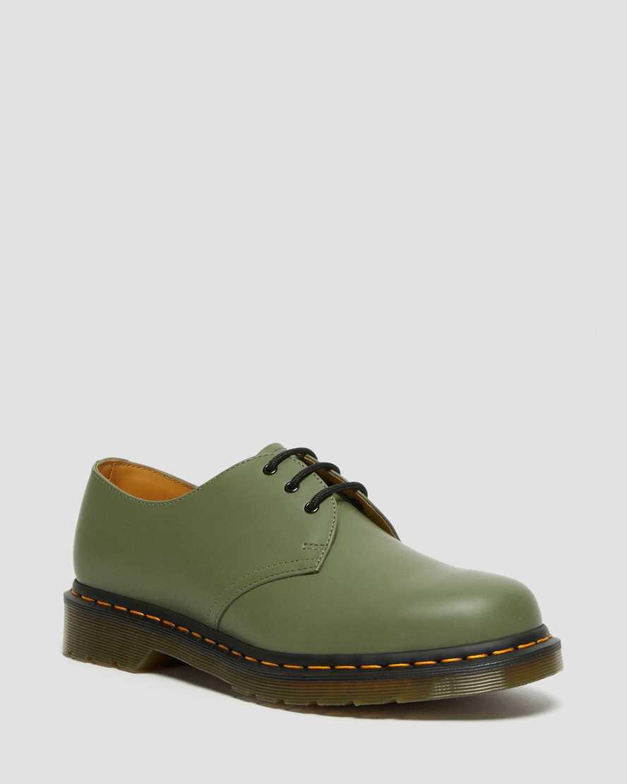 Zapatos Oxford Dr Martens 1461 Smooth Leather Hombre Kaki Verde  España |  97514-JCWZ