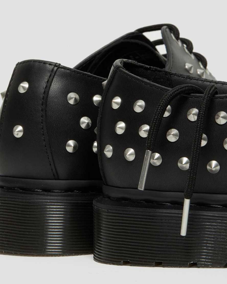 Zapatos Oxford Dr Martens 1461 Stud Wanama Leather Hombre Negras  España |  24891-RHVM