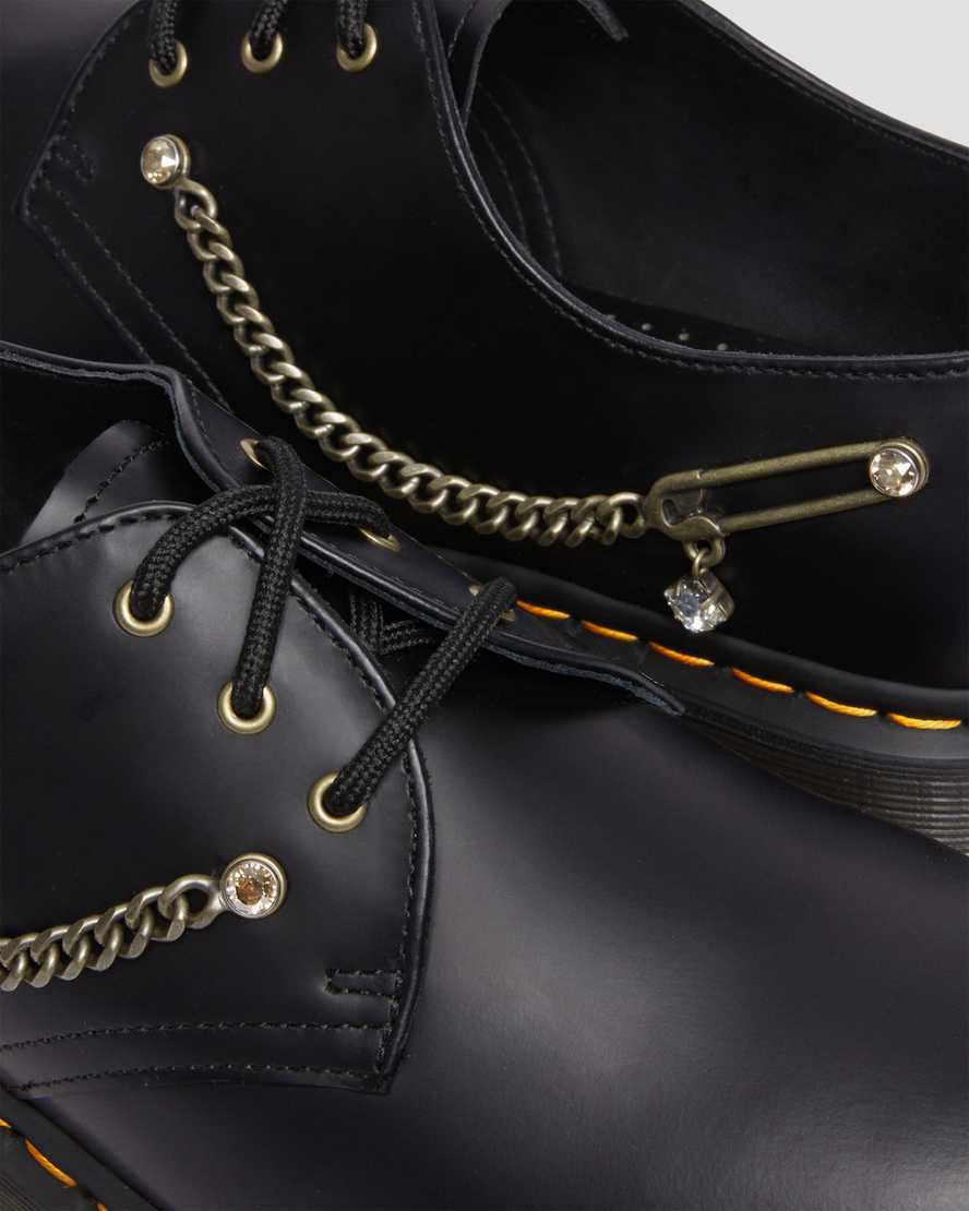 Zapatos Oxford Dr Martens 1461 Swarovski Leather Mujer Negras  España |  50374-AWJL