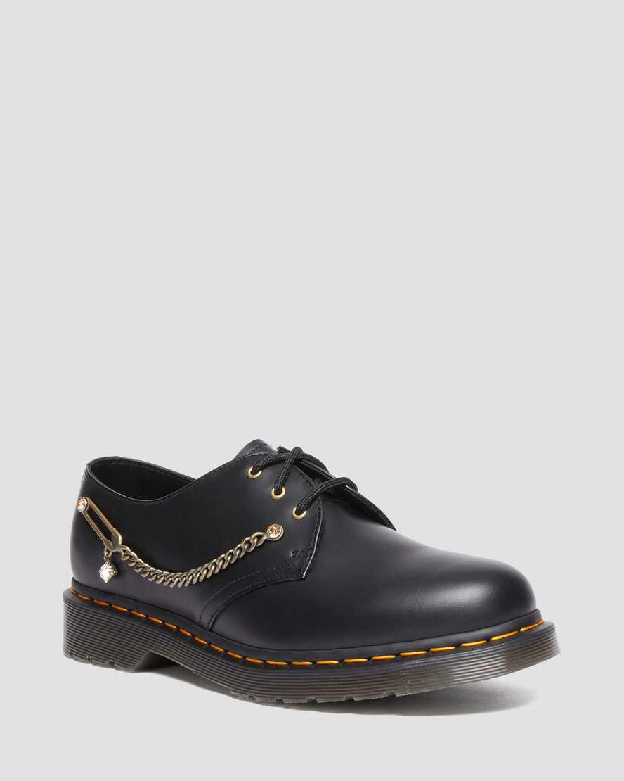 Zapatos Oxford Dr Martens 1461 Swarovski Leather Mujer Negras  España |  50374-AWJL
