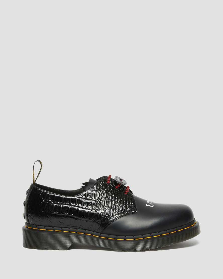 Zapatos Oxford Dr Martens 1461 WB Lost Boys Leather Mujer Black/New Vibrance Croco  España |  16890-YGJB