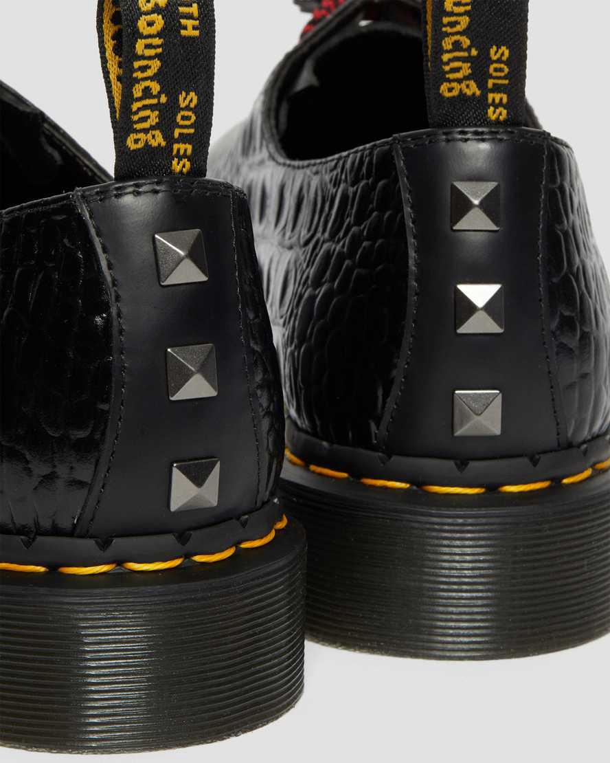Zapatos Oxford Dr Martens 1461 WB Lost Boys Leather Mujer Black/New Vibrance Croco  España |  16890-YGJB