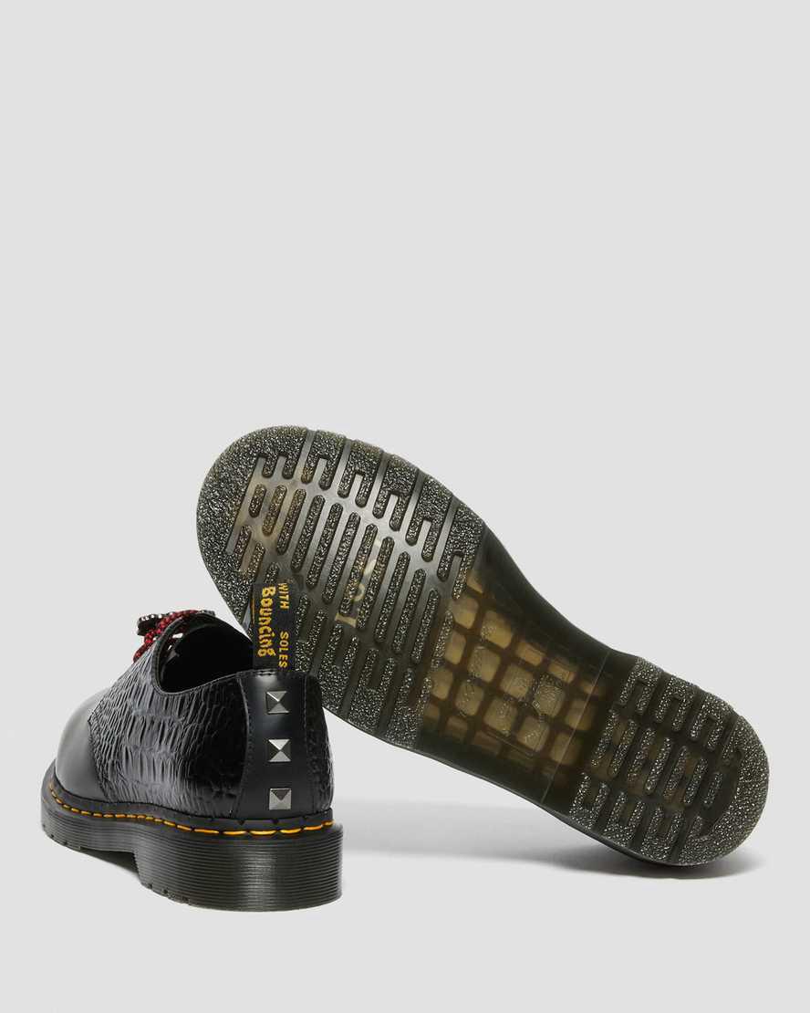 Zapatos Oxford Dr Martens 1461 WB Lost Boys Leather Mujer Black/New Vibrance Croco  España |  16890-YGJB