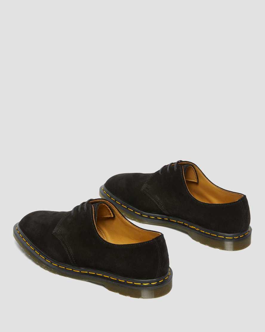 Zapatos Oxford Dr Martens Archie II Made in England Suede Mujer Negras  España |  30786-YMWF