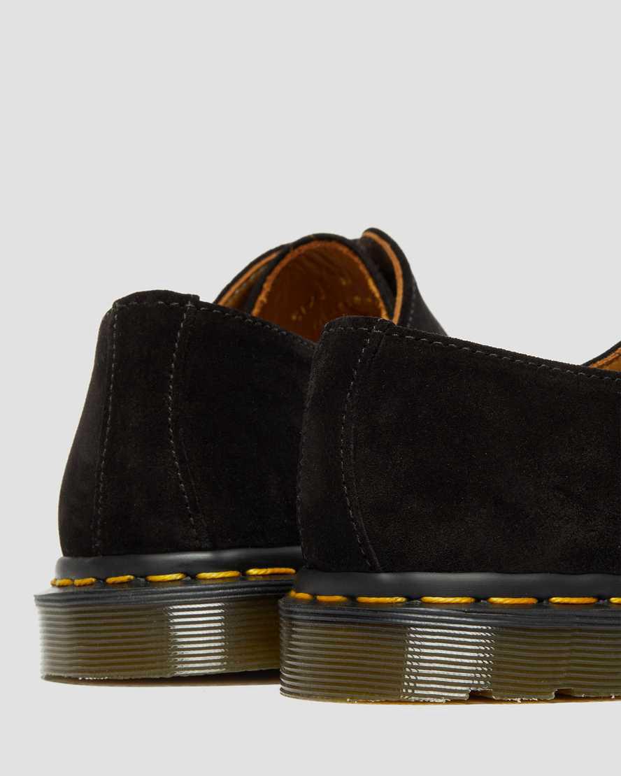 Zapatos Oxford Dr Martens Archie II Made in England Suede Mujer Negras  España |  30786-YMWF