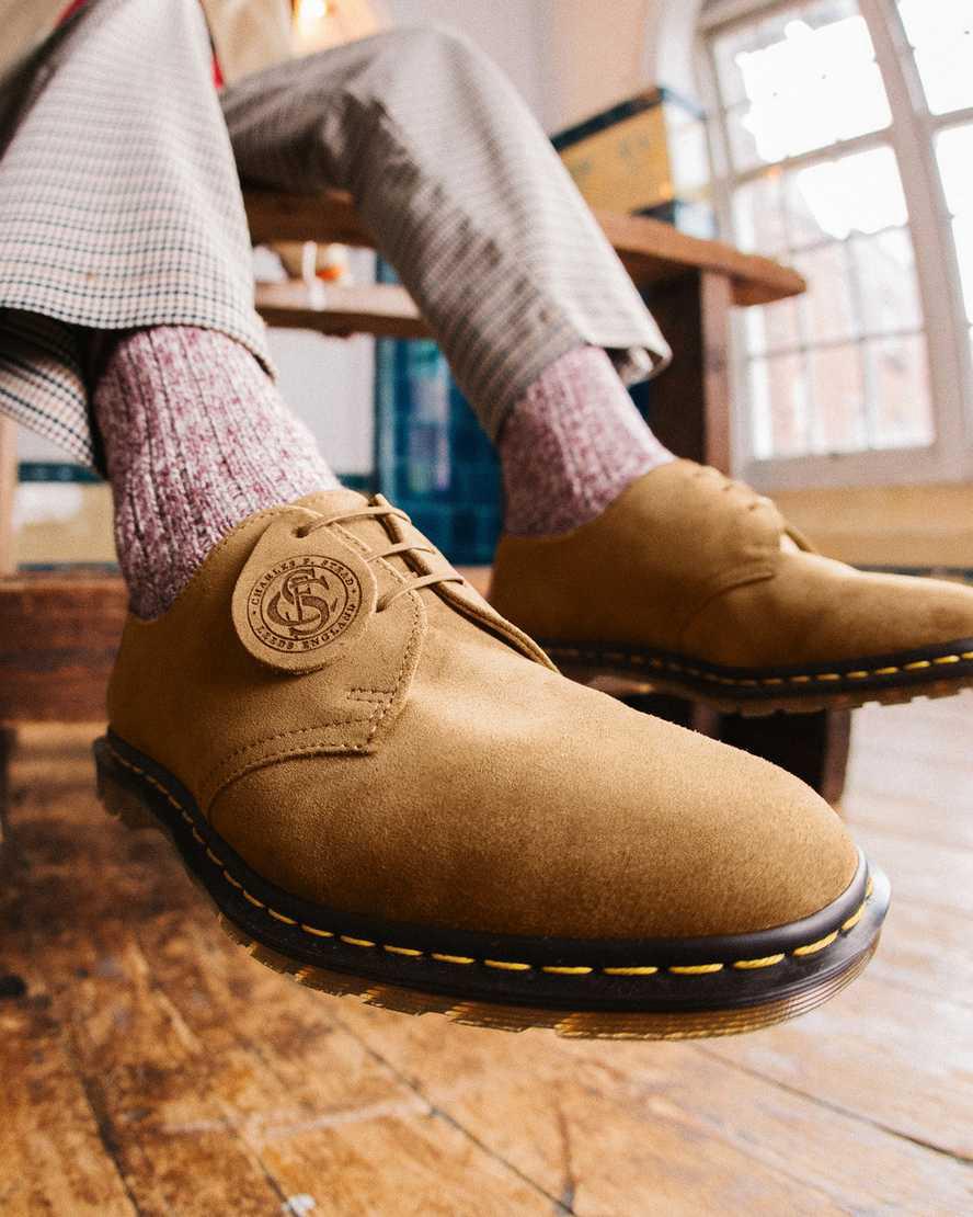 Zapatos Oxford Dr Martens Archie II Made in England Suede Hombre Verde Menta Marrones  España |  73586-ORCV