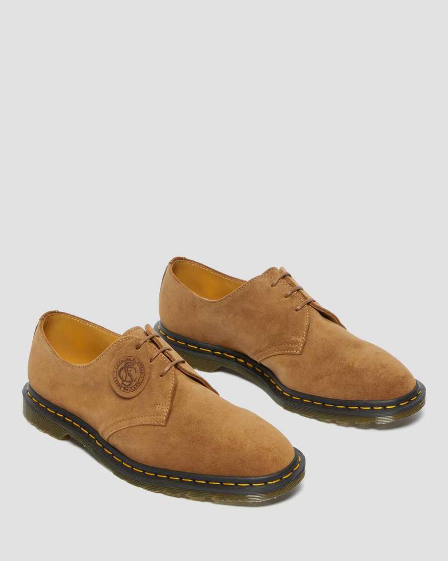 Zapatos Oxford Dr Martens Archie II Made in England Suede Hombre Verde Menta Marrones  España |  73586-ORCV