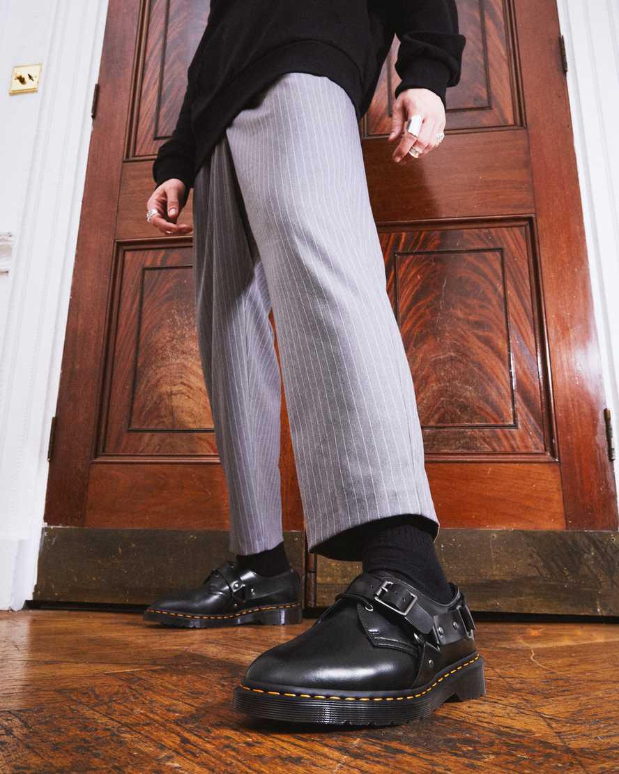 Zapatos Oxford Dr Martens Henree Polished Smooth Leather Buckle Hombre Negras  España |  89462-OWYM